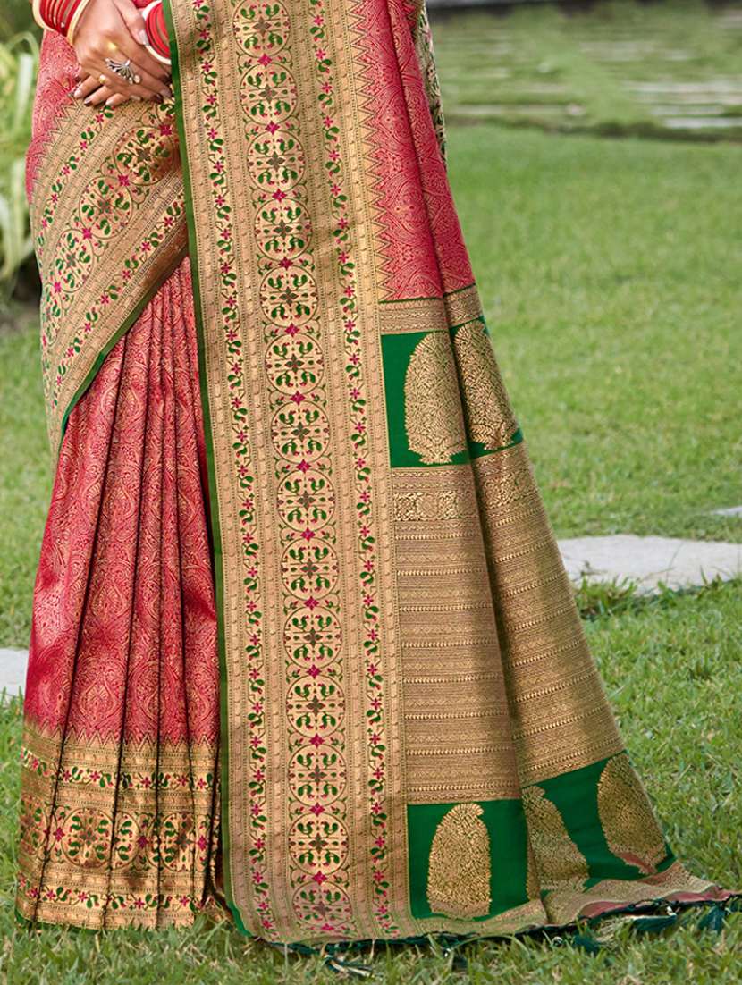 women self design kanjivaram saree with blouse - 22227045 -  Standard Image - 2