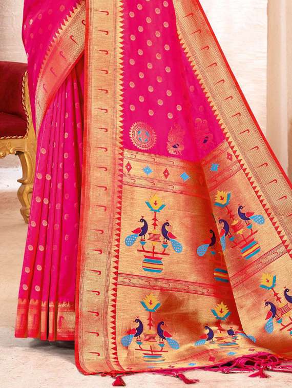 women self design paithani saree with blouse - 22227046 -  Standard Image - 2