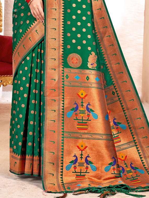 women self design paithani saree with blouse - 22227049 -  Standard Image - 2