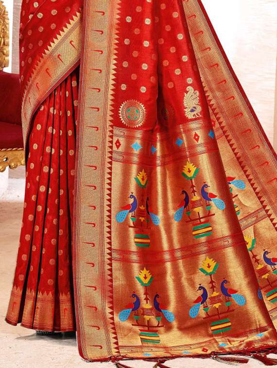 women self design paithani saree with blouse - 22227050 -  Standard Image - 2
