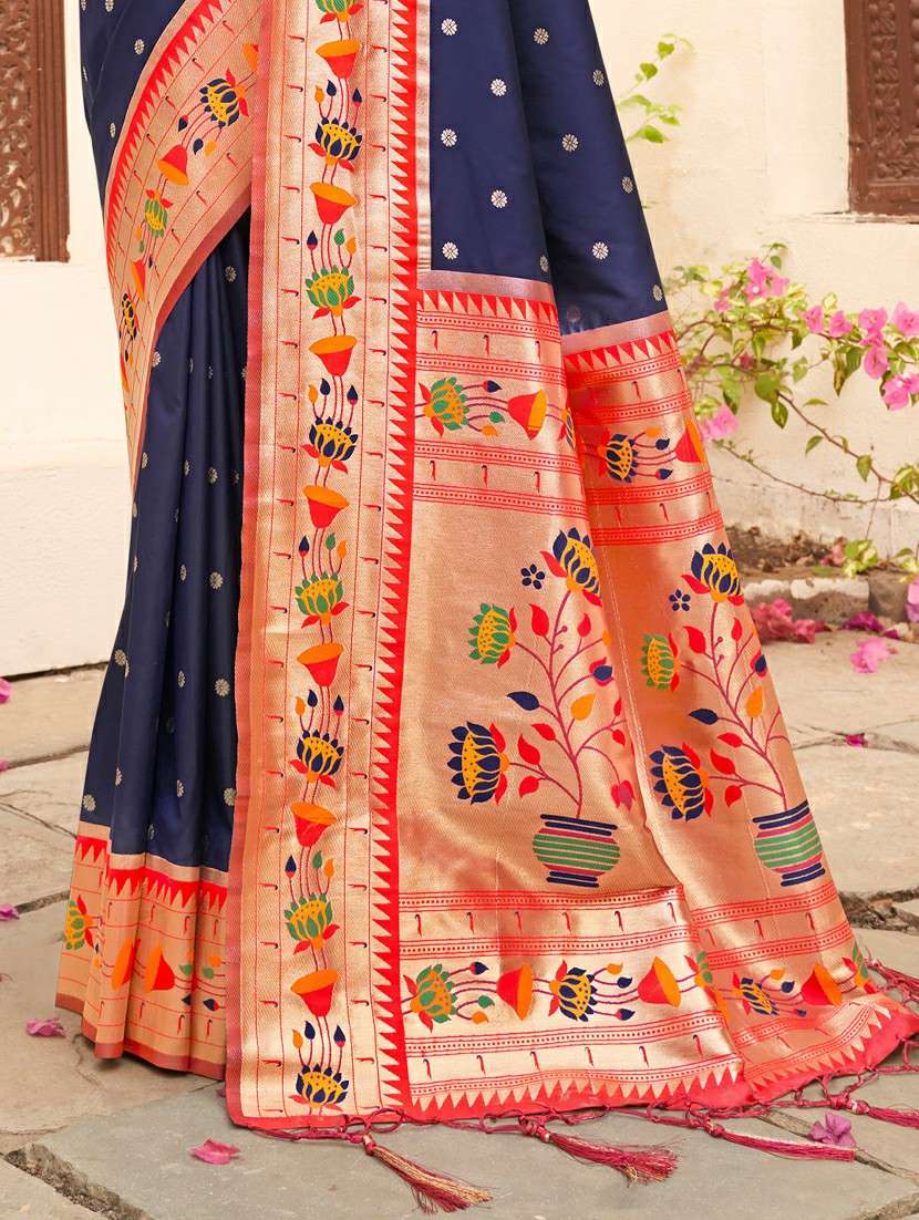 women self design paithani saree with blouse - 22227052 -  Standard Image - 2