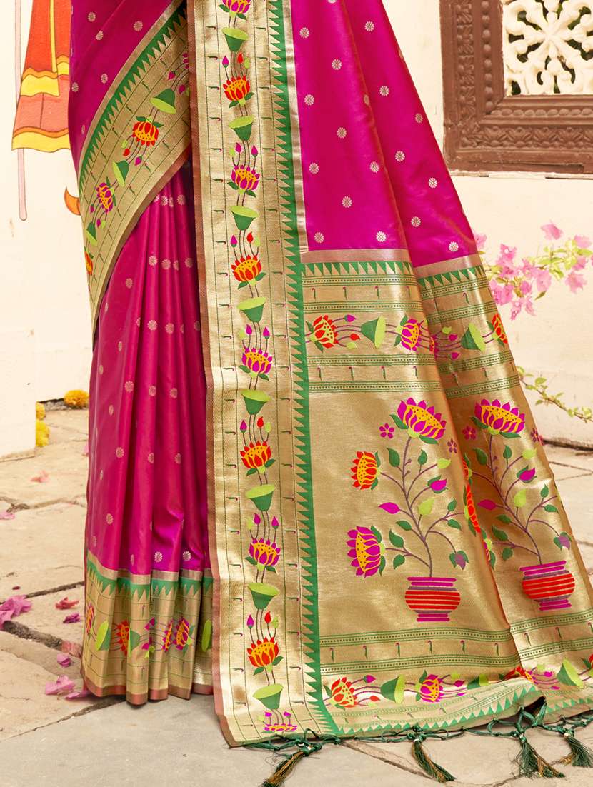 women self design paithani saree with blouse - 22227055 -  Standard Image - 2