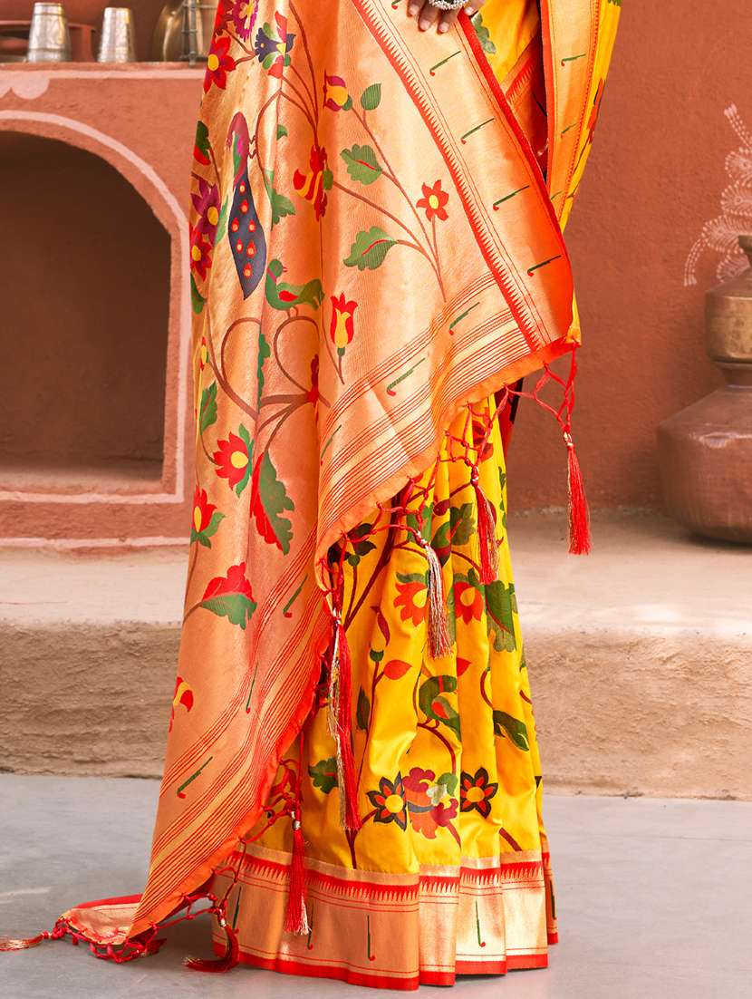 women self design paithani saree with blouse - 22227058 -  Standard Image - 2