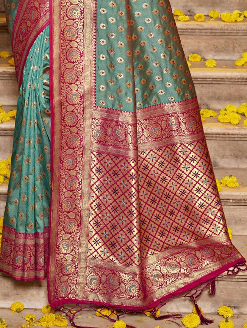 women self design kanjivaram saree with blouse - 22227064 -  Standard Image - 2