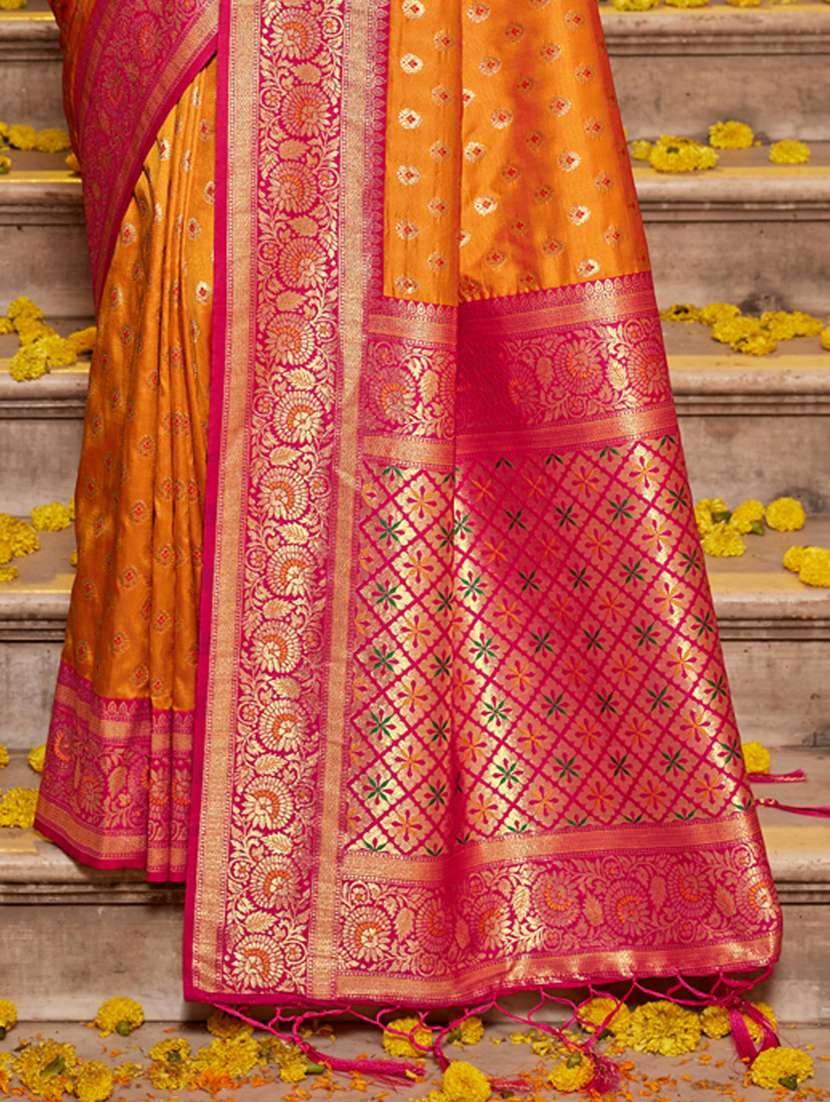 women self design kanjivaram saree with blouse - 22227067 -  Standard Image - 2