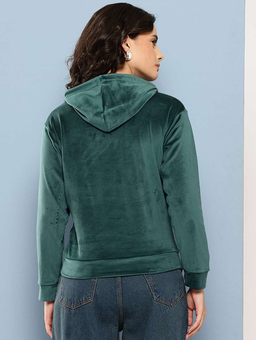 women printed long sleeve hooded sweatshirt - 22227124 -  Standard Image - 2