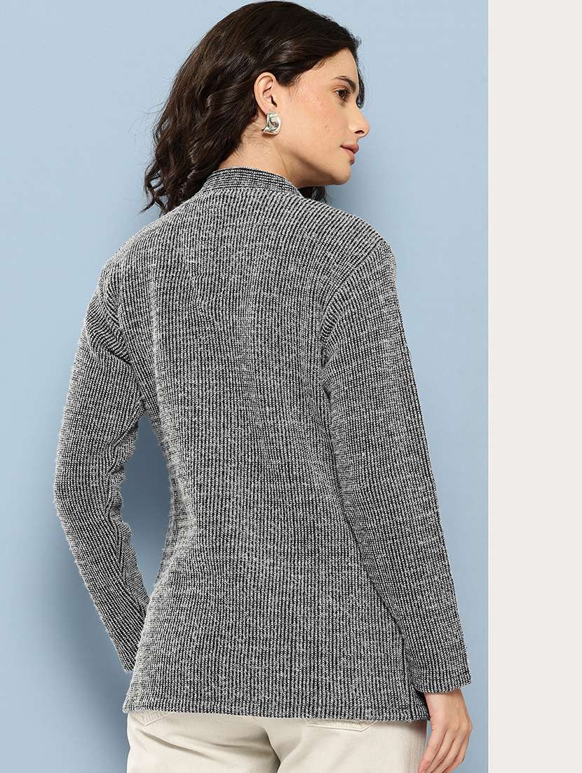 women self design long sleeve cardigan - 22227142 -  Standard Image - 2