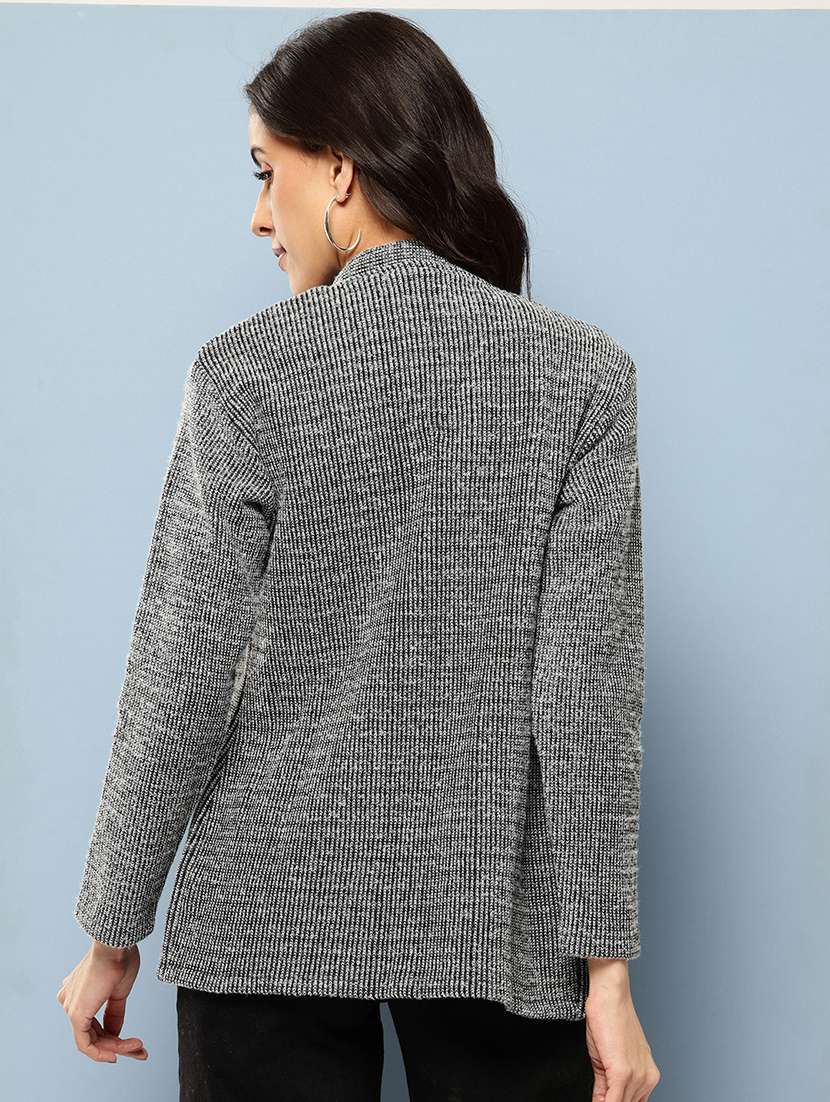 women self design long sleeve cardigan - 22227146 -  Standard Image - 2