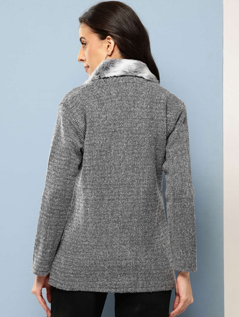 women self design long sleeve cardigan - 22227147 -  Standard Image - 2