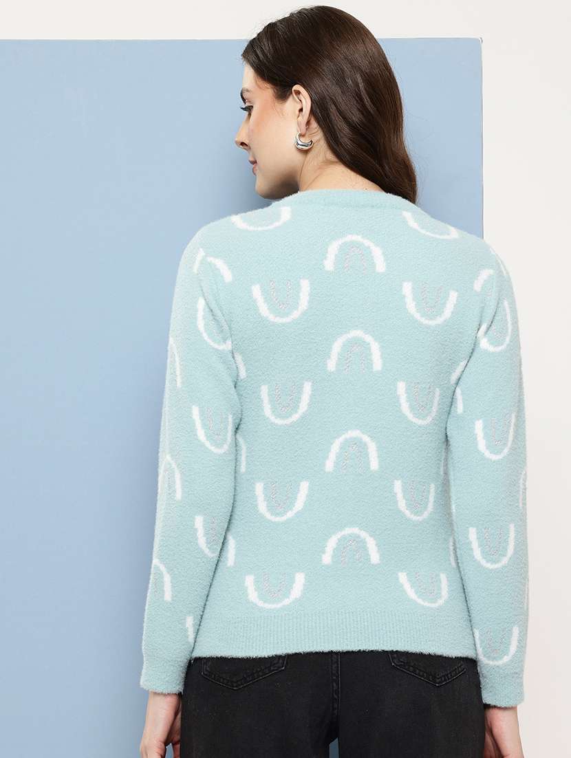 women self design long sleeve pullover - 22227150 -  Standard Image - 2