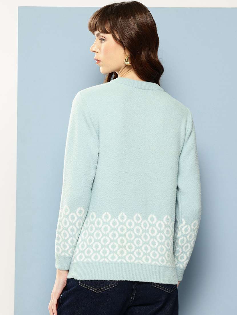 women self design long sleeve pullover - 22227151 -  Standard Image - 2