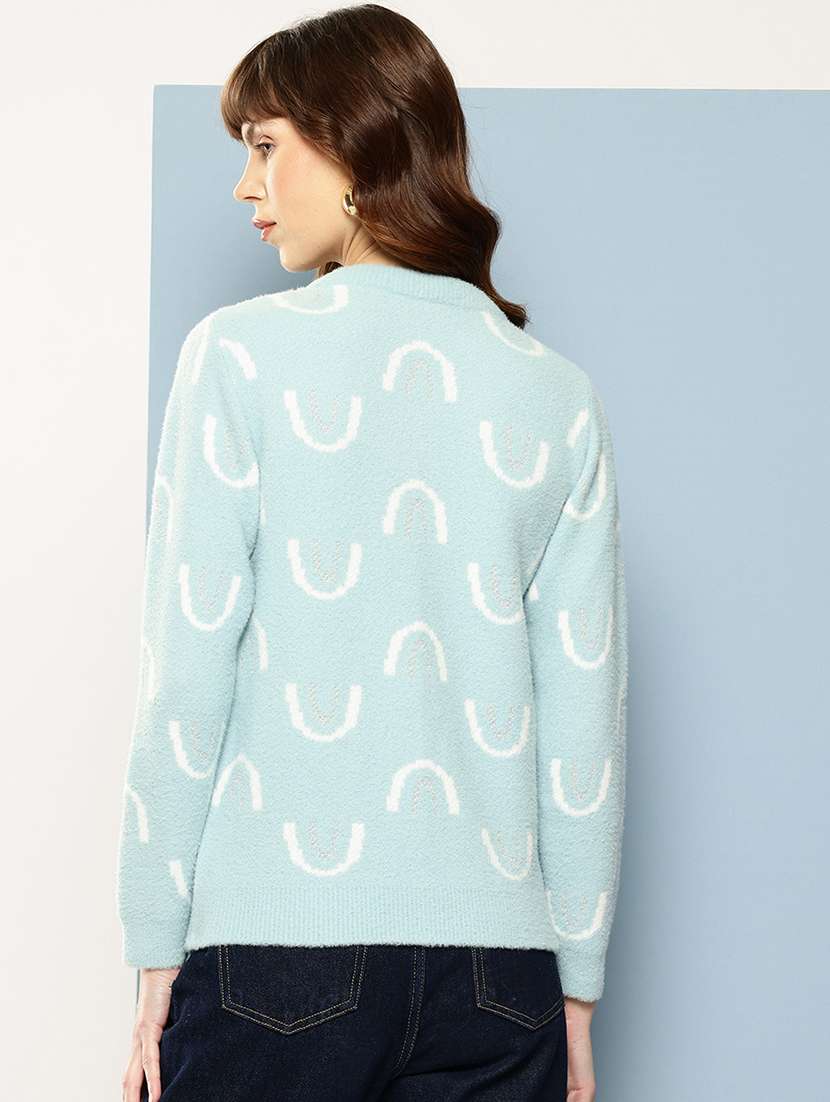 women self design long sleeve pullover - 22227153 -  Standard Image - 2