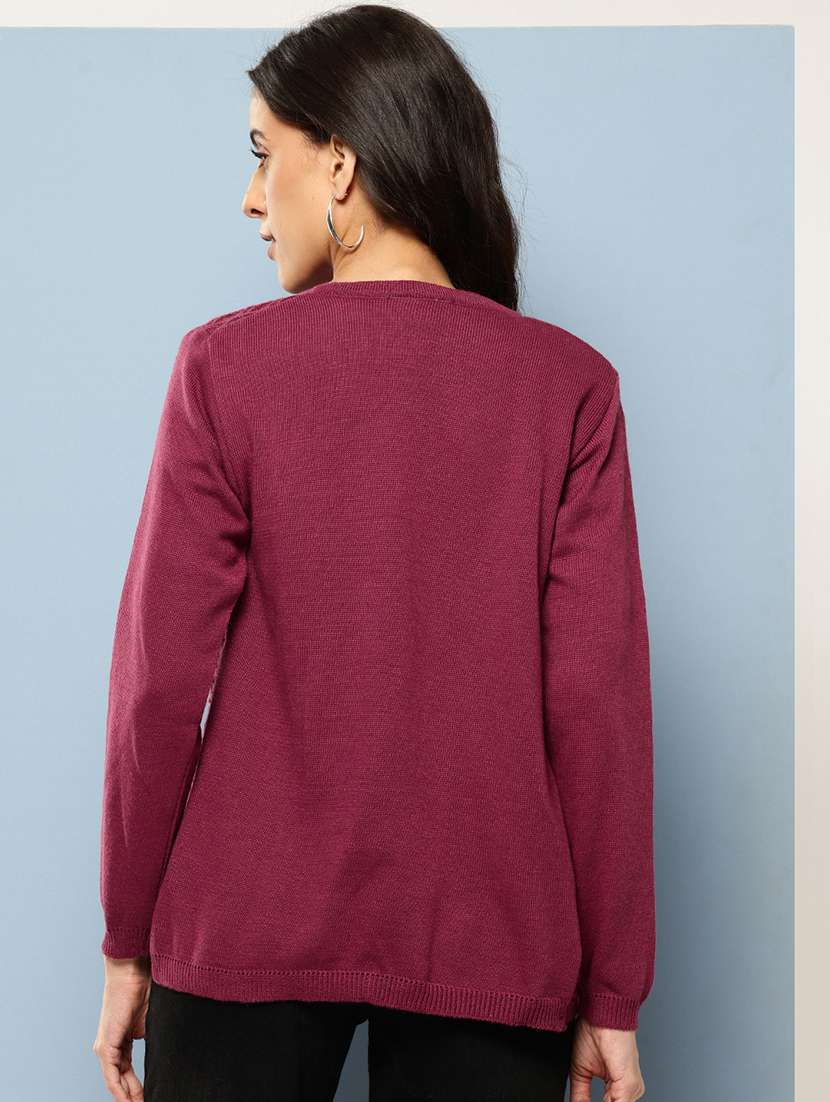 women self design long sleeve cardigan - 22227156 -  Standard Image - 2