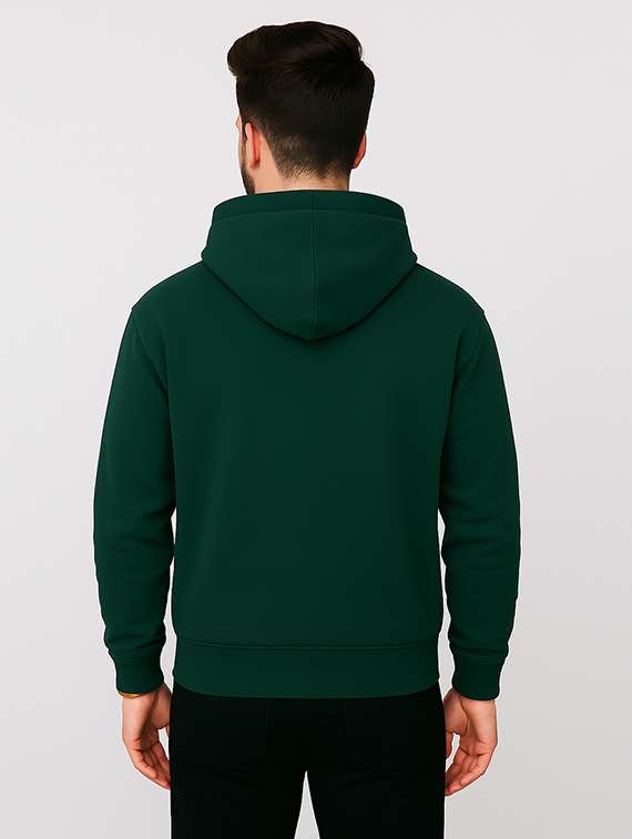 bottle green fleece plain sweatshirt - 22227206 -  Standard Image - 2