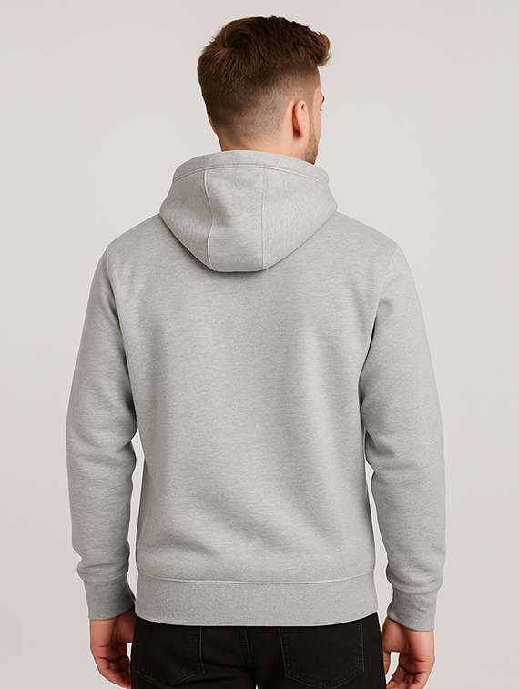men solid long sleeve hooded sweatshirt - 22227244 -  Standard Image - 2