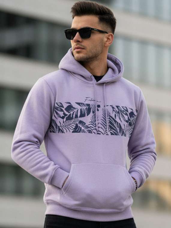 men chest print long sleeve regular fit sweatshirt