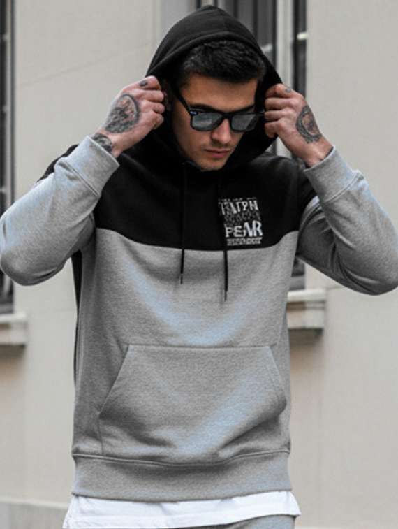 men color block long sleeve regular fit sweatshirt