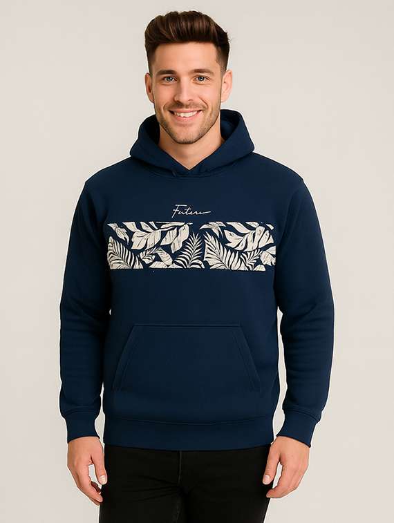 men chest print long sleeve regular fit sweatshirt