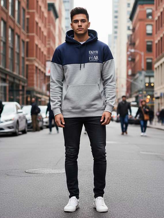 men color block long sleeve regular fit sweatshirt - 22227320 -  Standard Image - 2