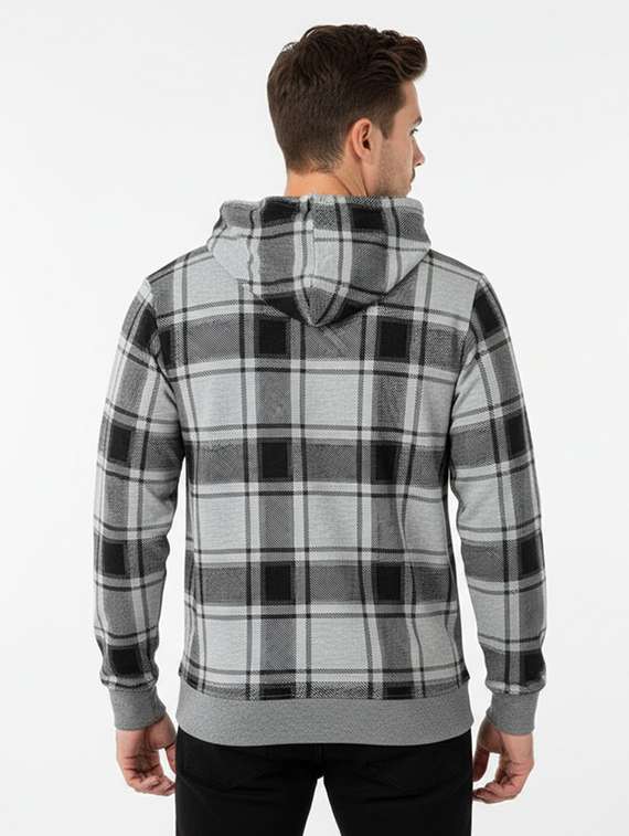 Grey Fleece Striped Sweatshirt - 22227341 -  Standard Image - 2
