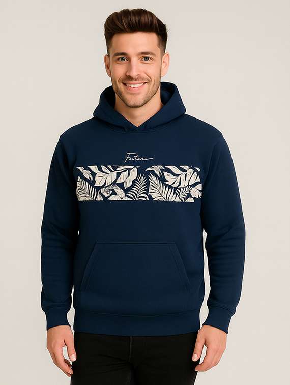 men chest print long sleeve regular fit sweatshirt