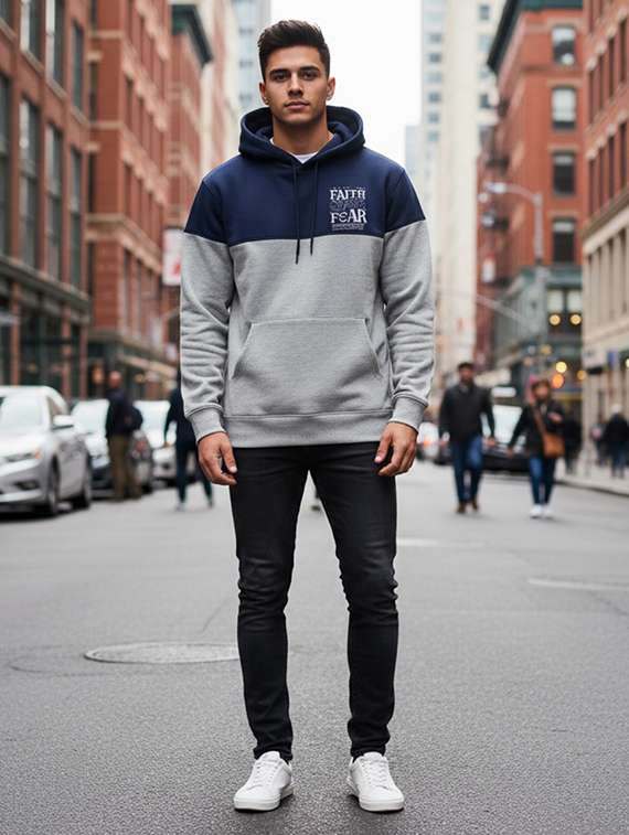 men color block long sleeve regular fit sweatshirt - 22227345 -  Standard Image - 2