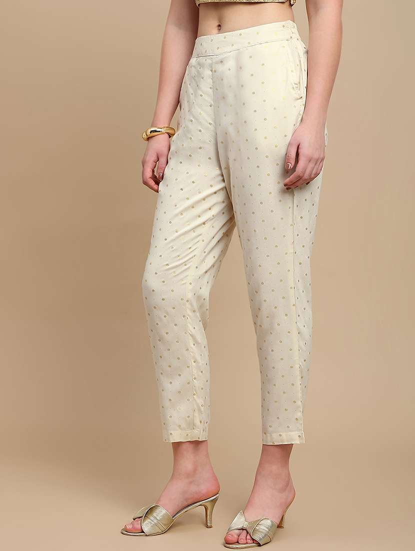 women printed mid rise tapered pant - 22227398 -  Standard Image - 2