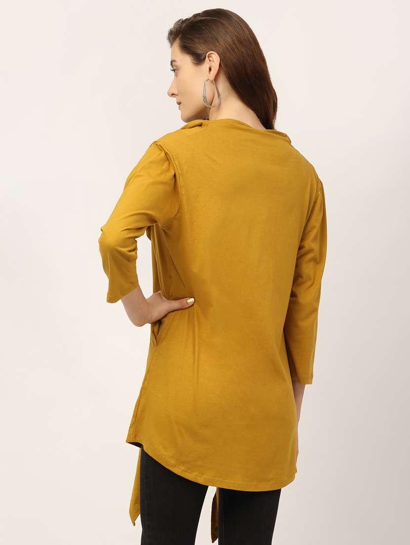 women solid long sleeve asymmetric shrug - 22227457 -  Standard Image - 2