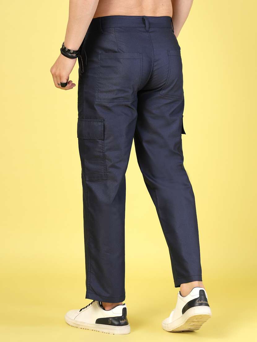 men solid mid rise regular fit cargo - 22227468 -  Standard Image - 2