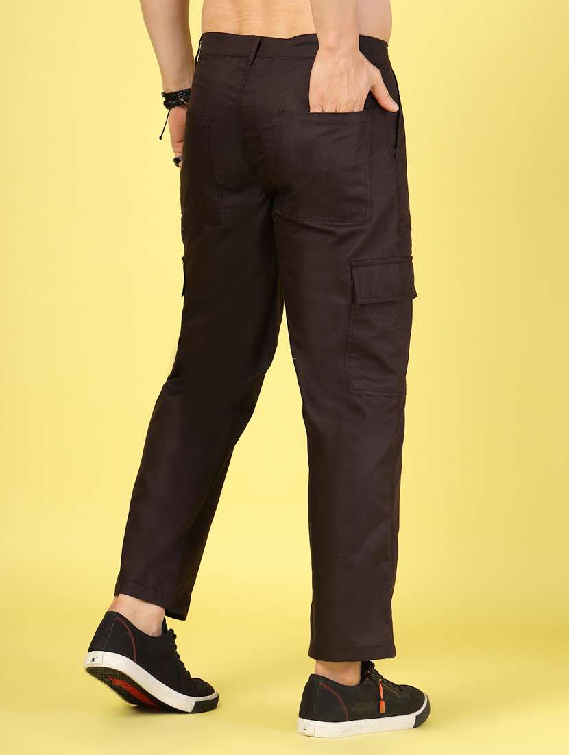 men solid mid rise regular fit cargo - 22227470 -  Standard Image - 2