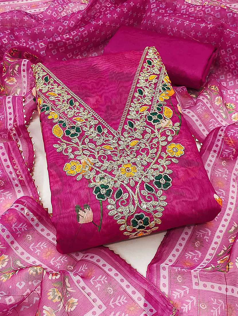 women floral embroidered unstitched suit set - 22227532 -  Standard Image - 2