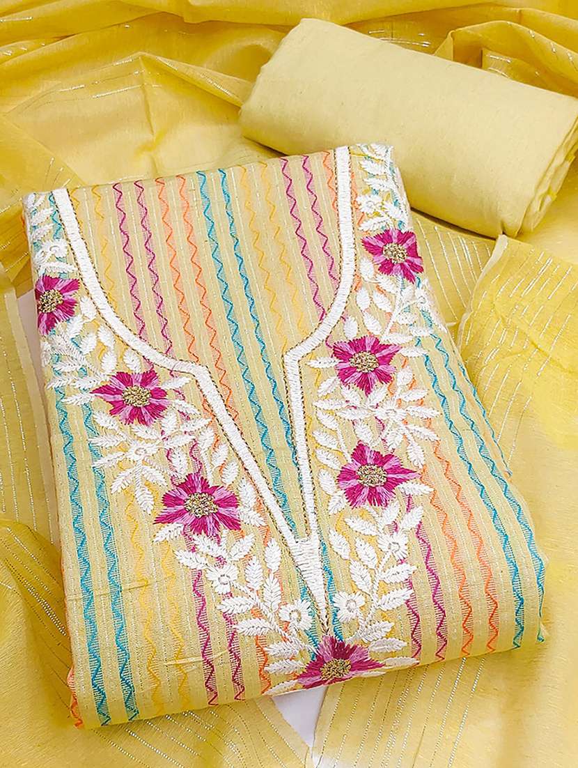 women self design embroidered unstitched suit set - 22227537 -  Standard Image - 2
