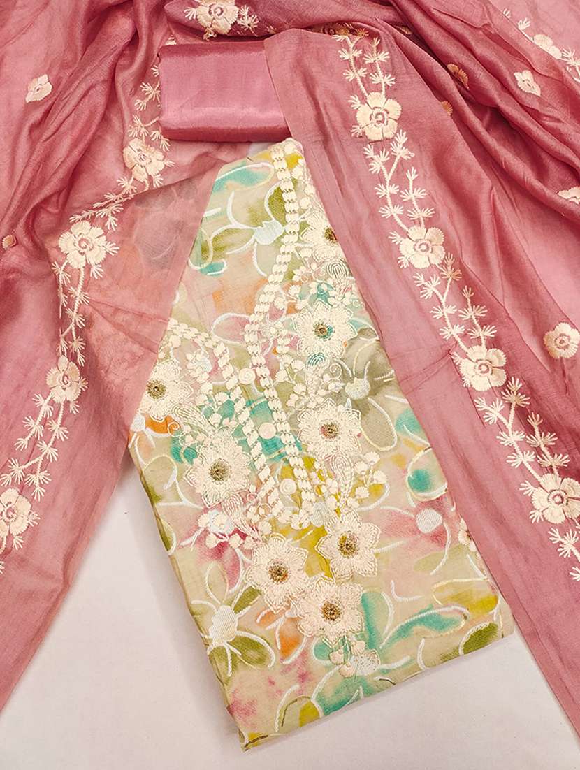 women floral embroidered unstitched suit set - 22227558 -  Standard Image - 2