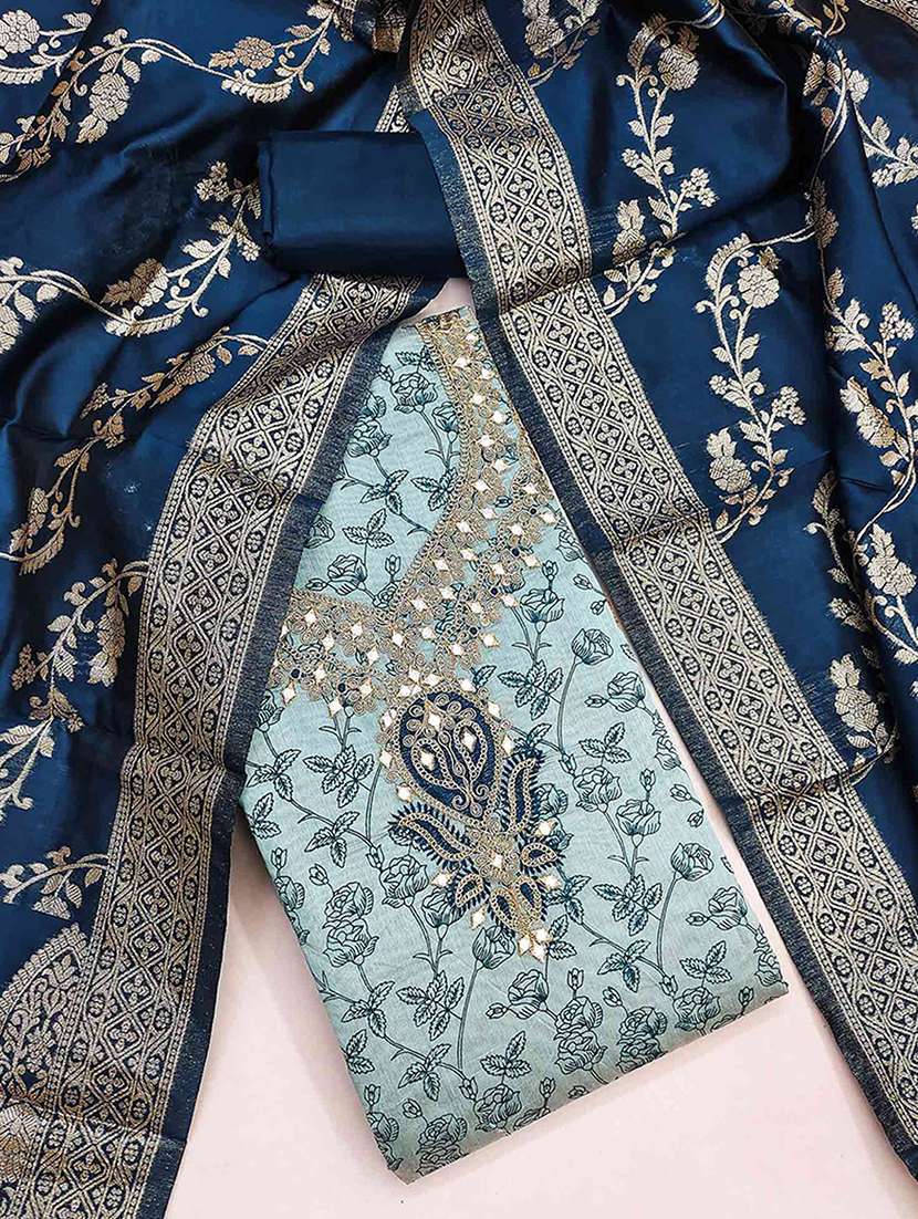 women floral embroidered unstitched suit set - 22227562 -  Standard Image - 2