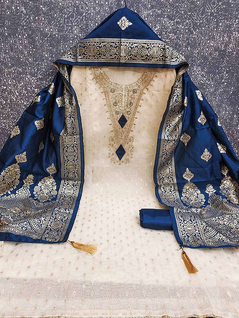 women self design embroidered unstitched suit set - 22227566 -  Standard Image - 2