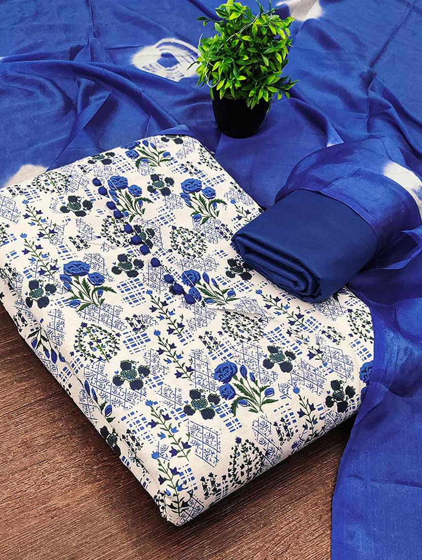 women printed unstitched suit set