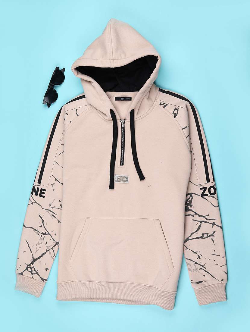 boys printed long sleeve hooded sweatshirt