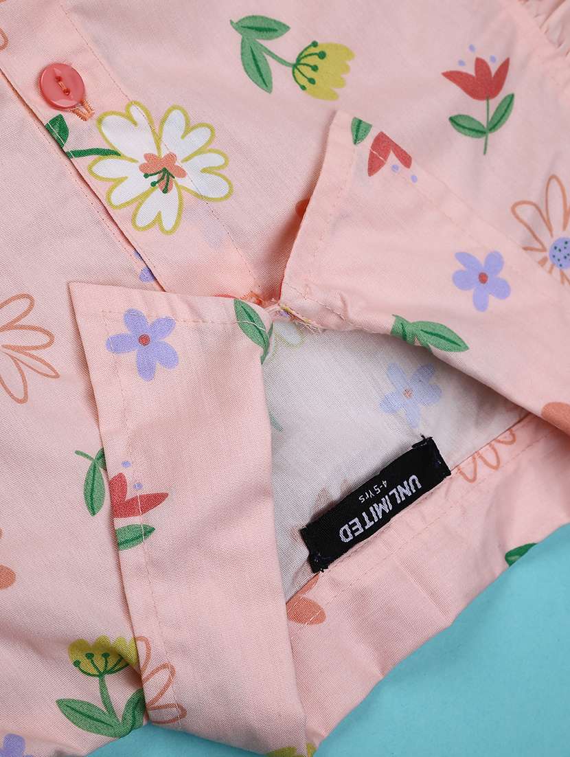 gurls floral print top and shorts set - 22227705 -  Standard Image - 2