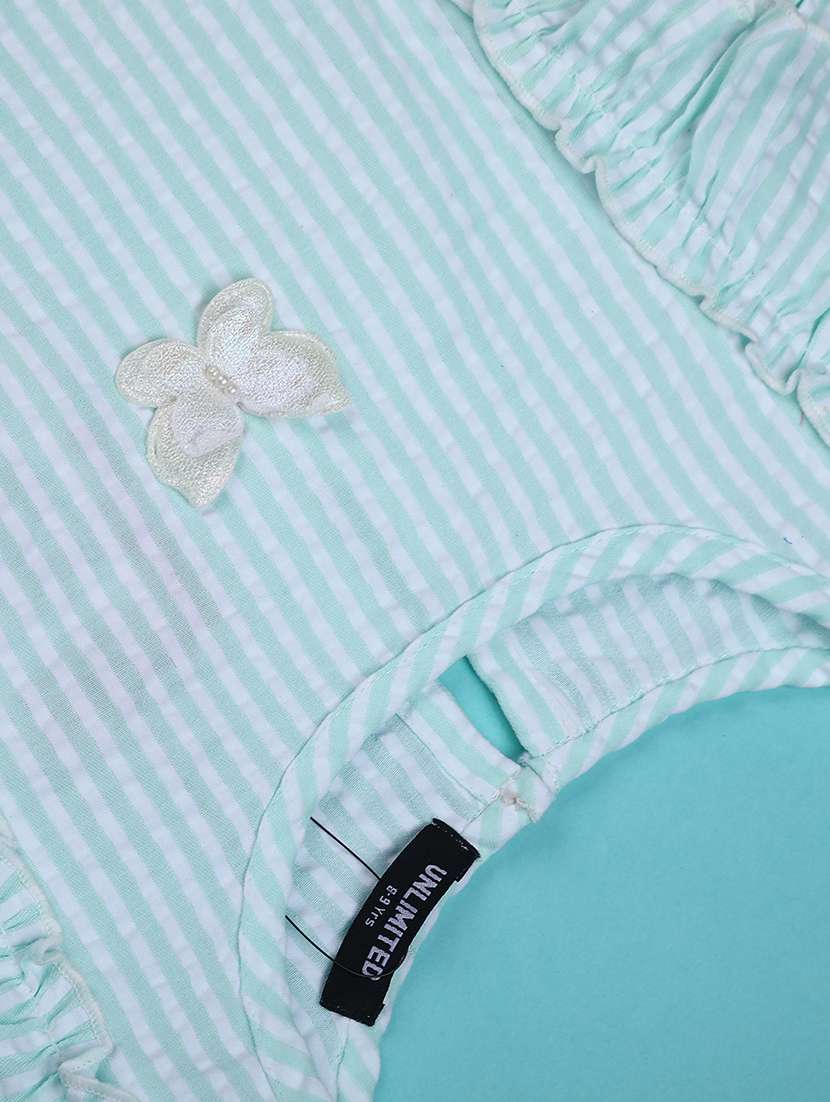 girls striped top and shorts co-ord set - 22227707 -  Standard Image - 2