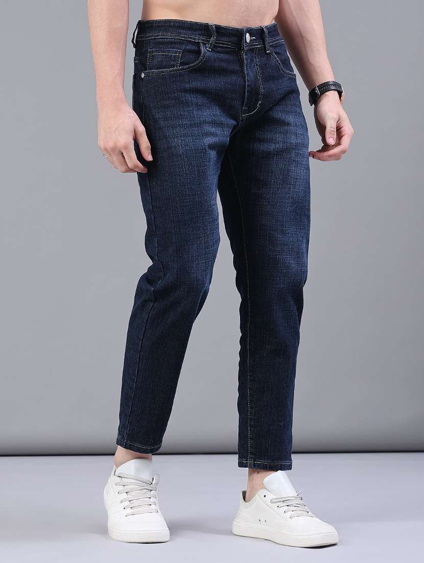 men washed mid rise ankle length jeans - 22227870 -  Standard Image - 2