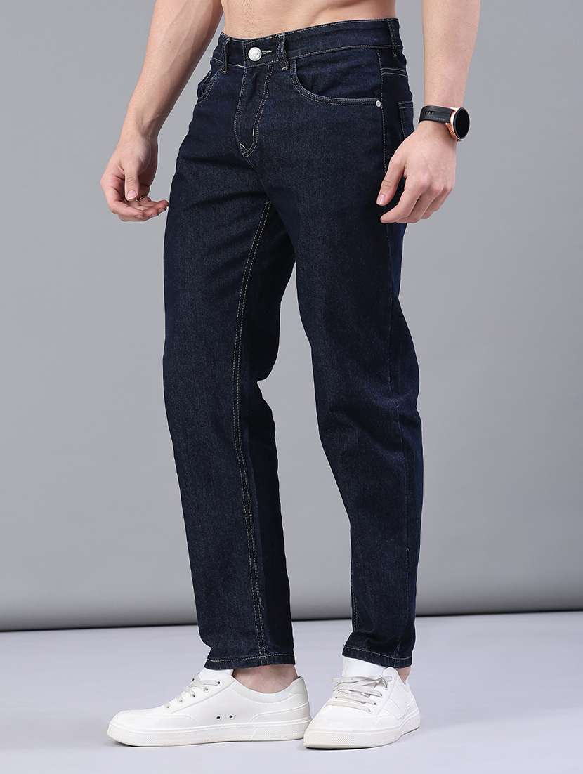 men plain mid rise full length jeans - 22227875 -  Standard Image - 2