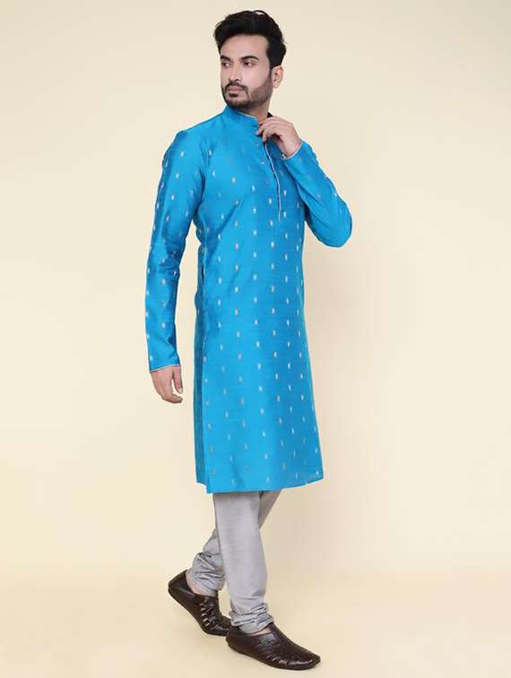 men self design long sleeve kurta churidar ethnic wear set - 22228031 -  Standard Image - 2