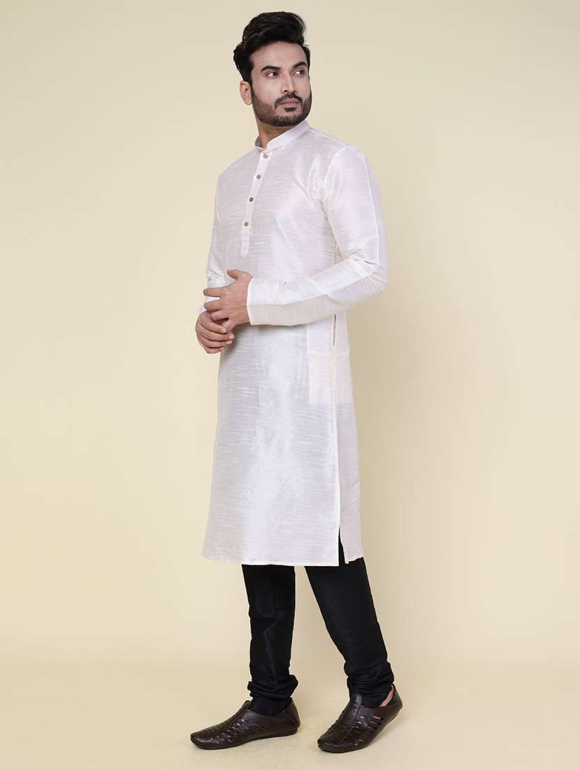 men solid long sleeve kurta churidar ethnic wear set - 22228070 -  Standard Image - 2