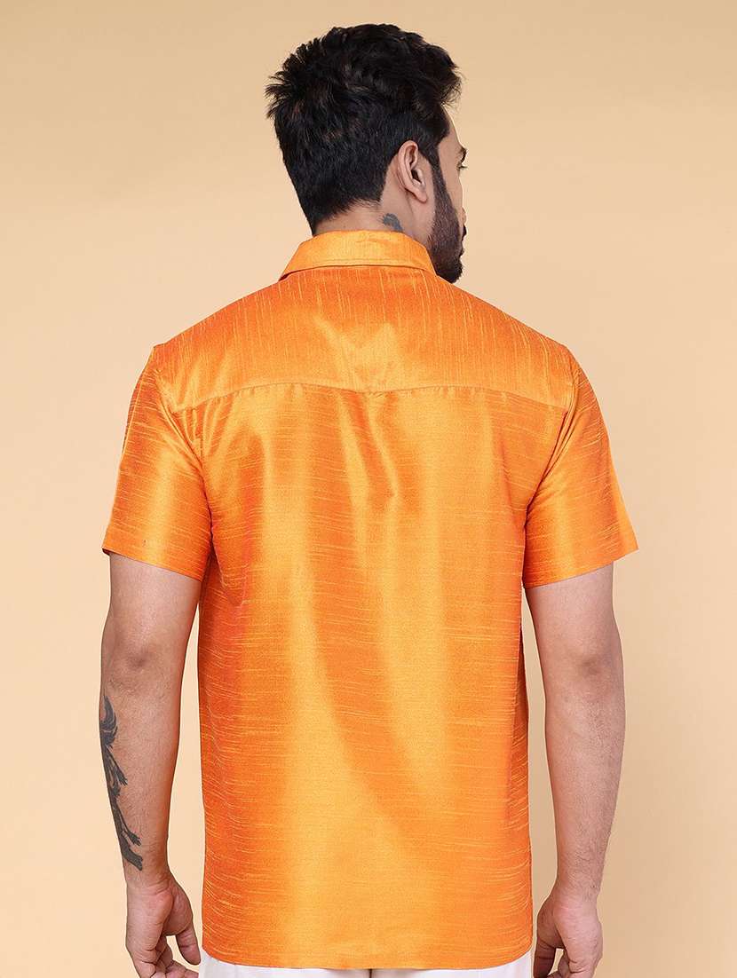 men solid short sleeve regular fit casual shirt - 22228117 -  Standard Image - 2