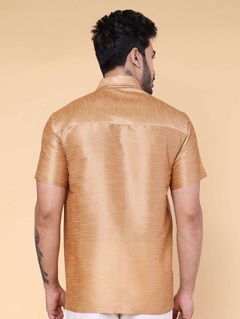 men solid short sleeve regular fit casual shirt - 22228118 -  Standard Image - 2