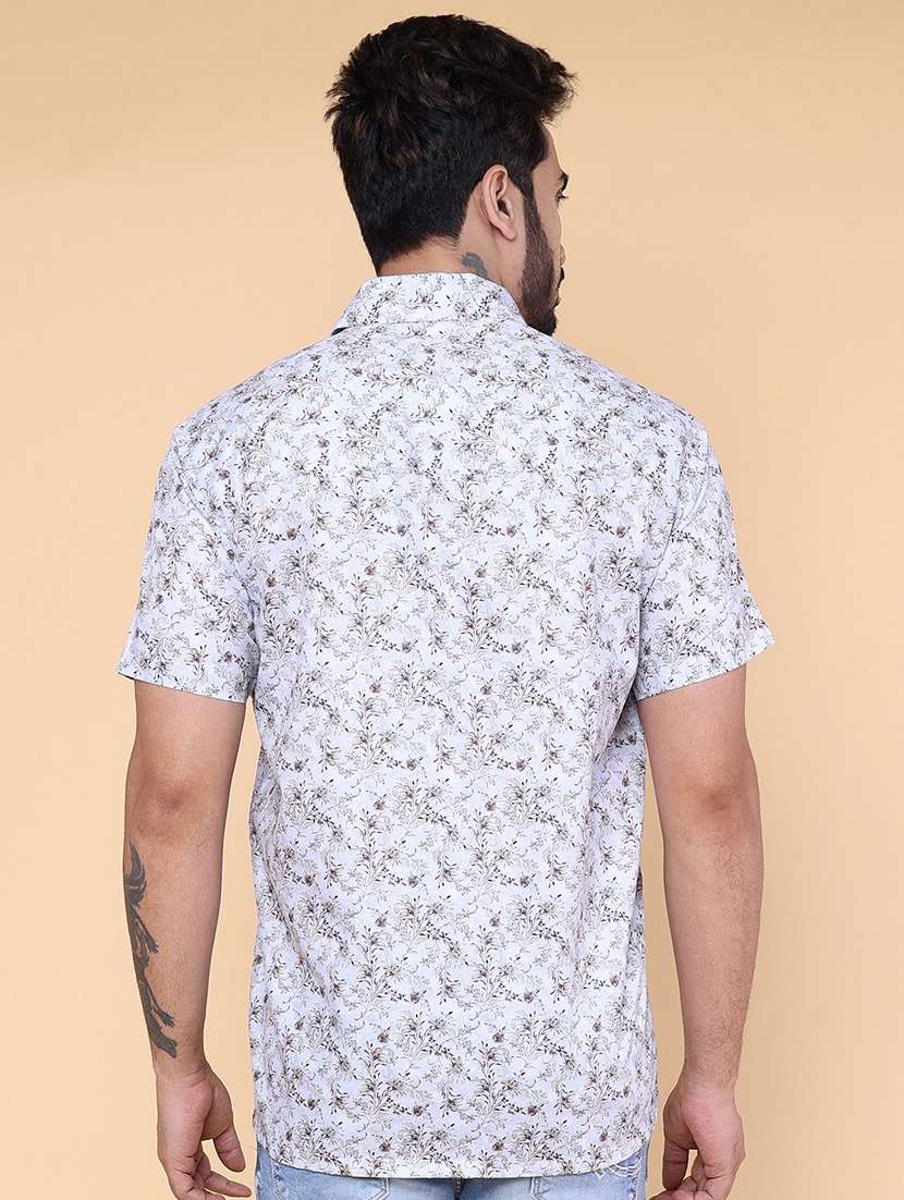 men floral short sleeve regular fit casual shirt - 22228121 -  Standard Image - 2