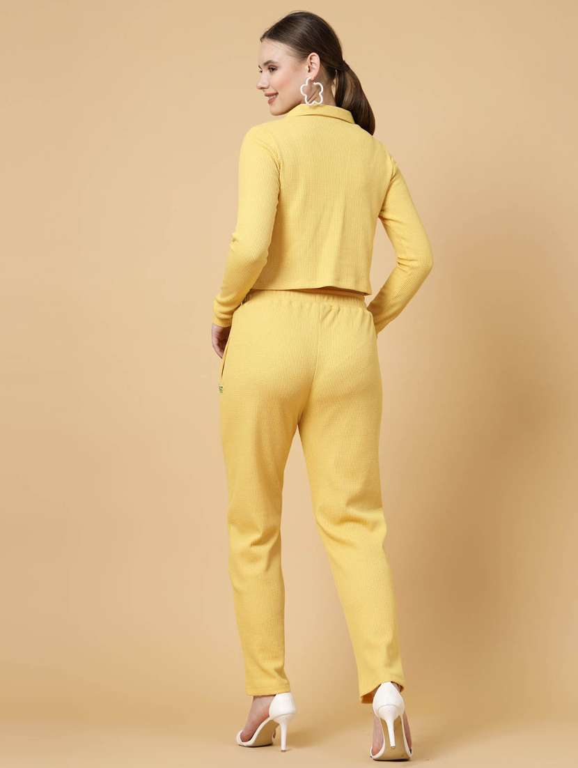 women solid top and trouser co-ord set - 22228178 -  Standard Image - 2