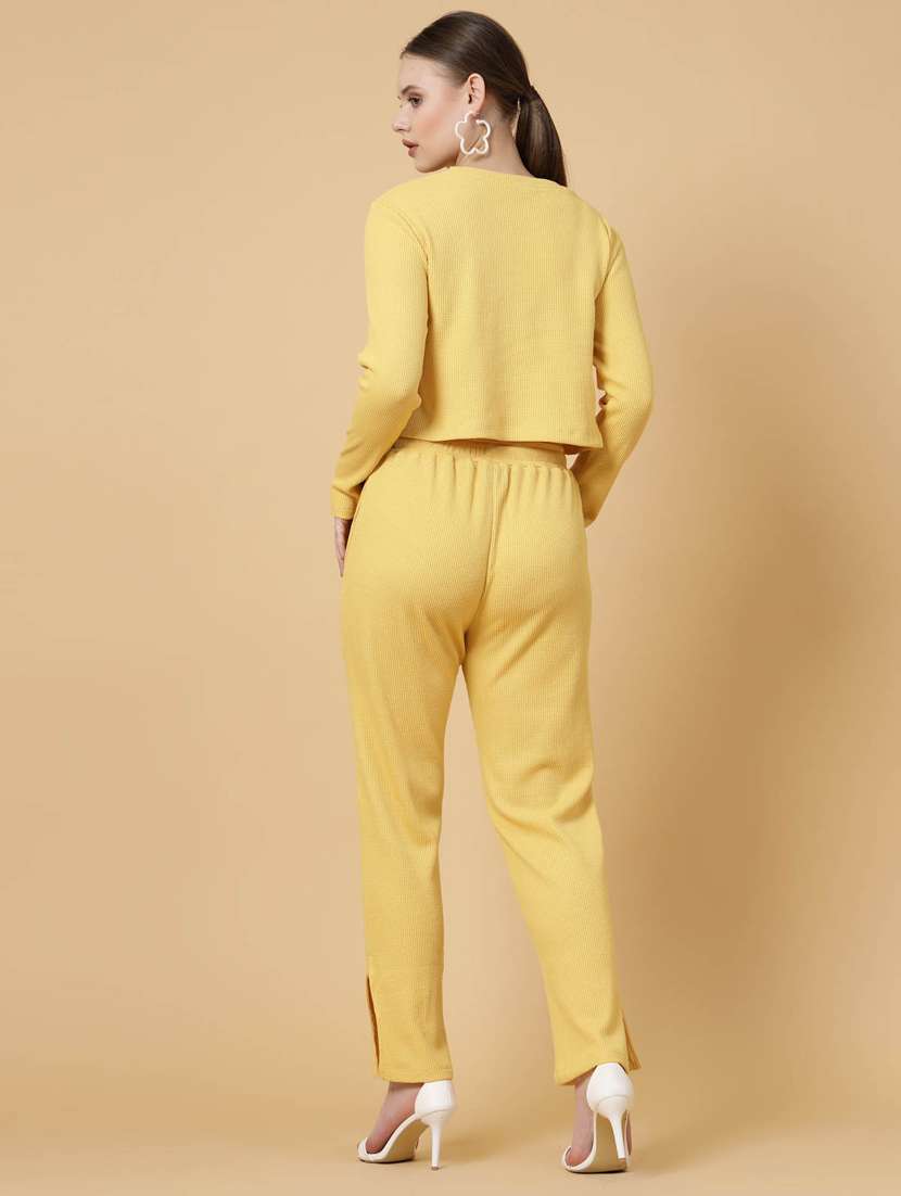 women solid top and trouser co-ord set - 22228183 -  Standard Image - 2