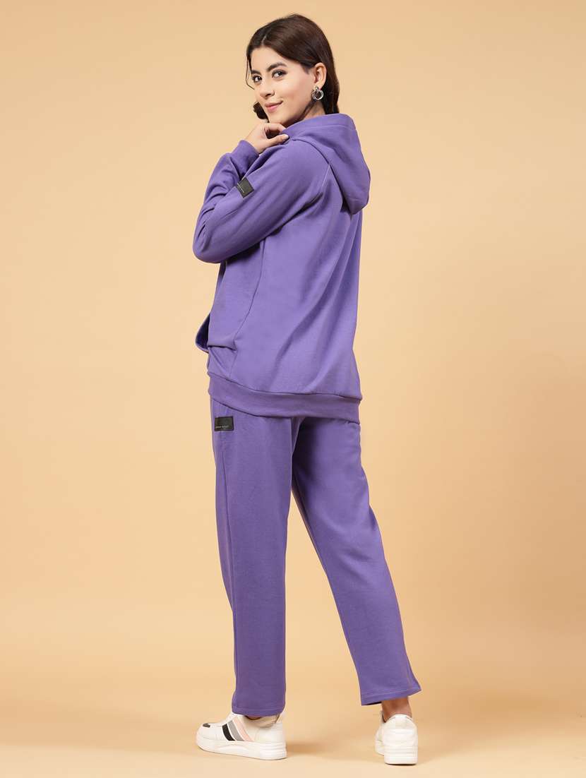 women solid sweatshirt and trouser co-ord set - 22228184 -  Standard Image - 2