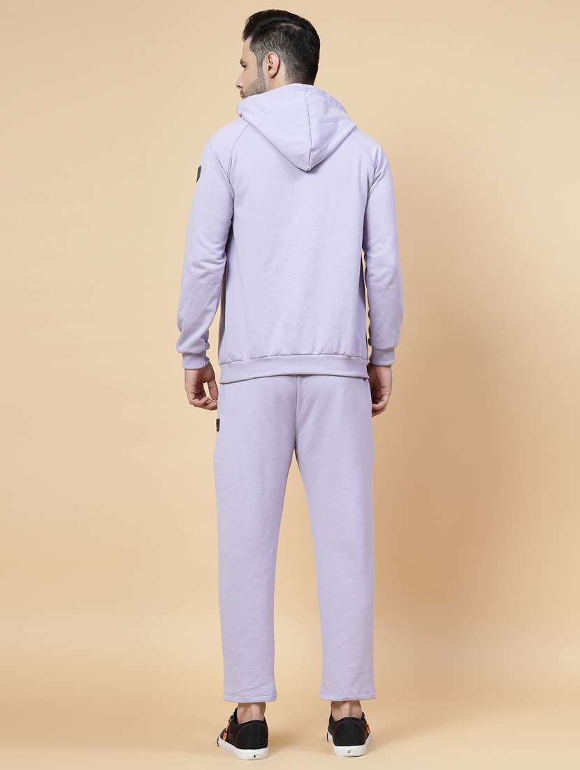 men solid long sleeve full length track suit - 22228217 -  Standard Image - 2